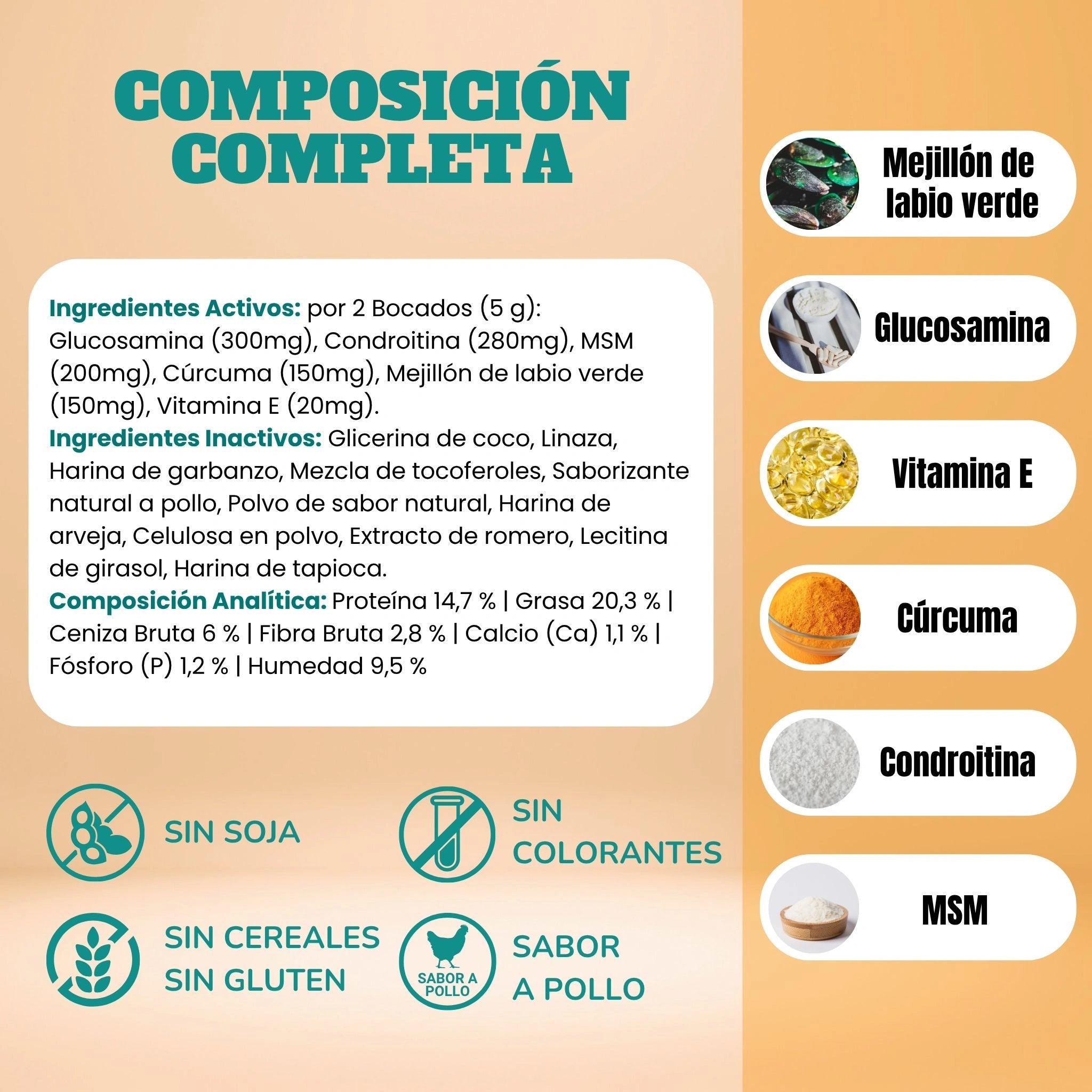 Refuerzo articular -  Masticables suaves 120 uds