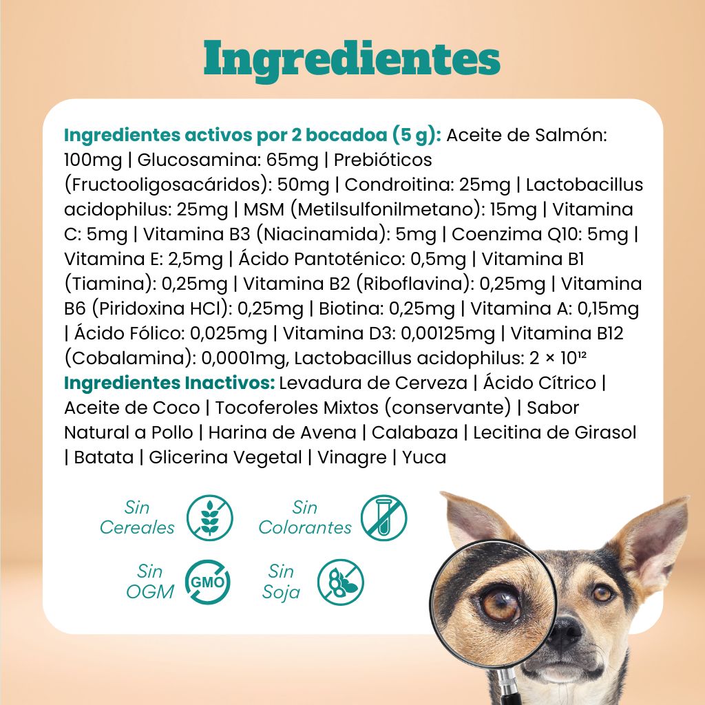 Multivitaminas para perros - Masticables suaves 120 uds
