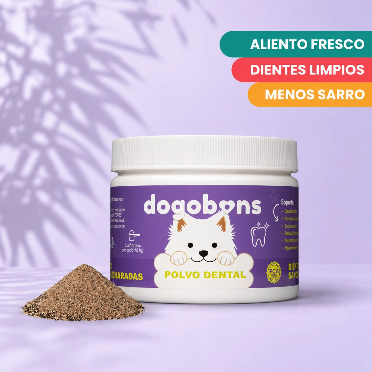 Polvo dental - aliento fresco e higiene bucal 180g