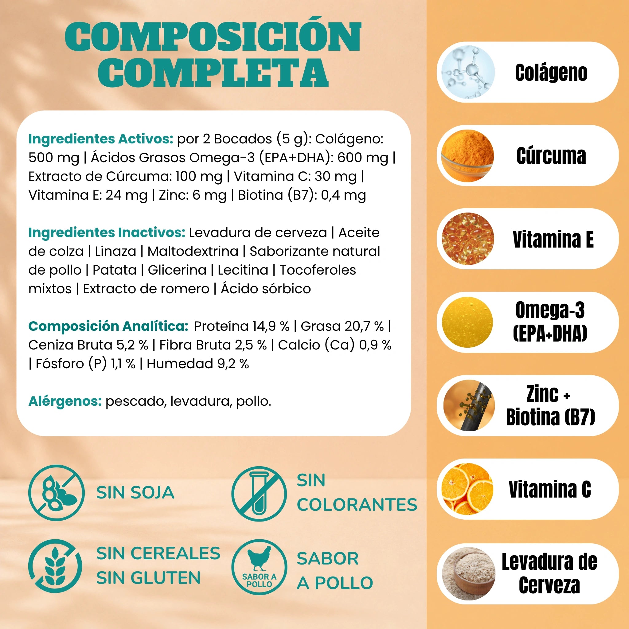 Piel & Pelaje - Masticables suaves 120 uds