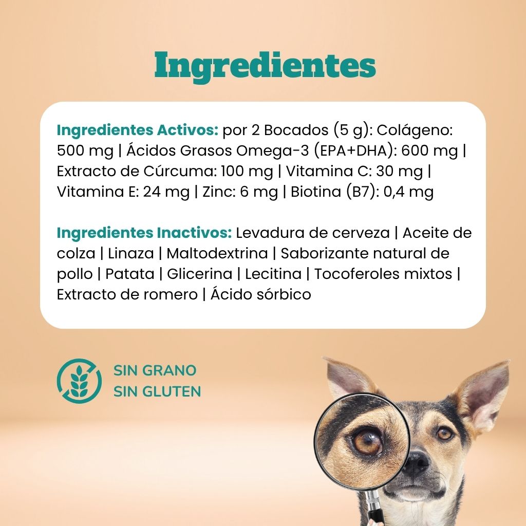 Piel & Pelaje - Masticables suaves 120 uds