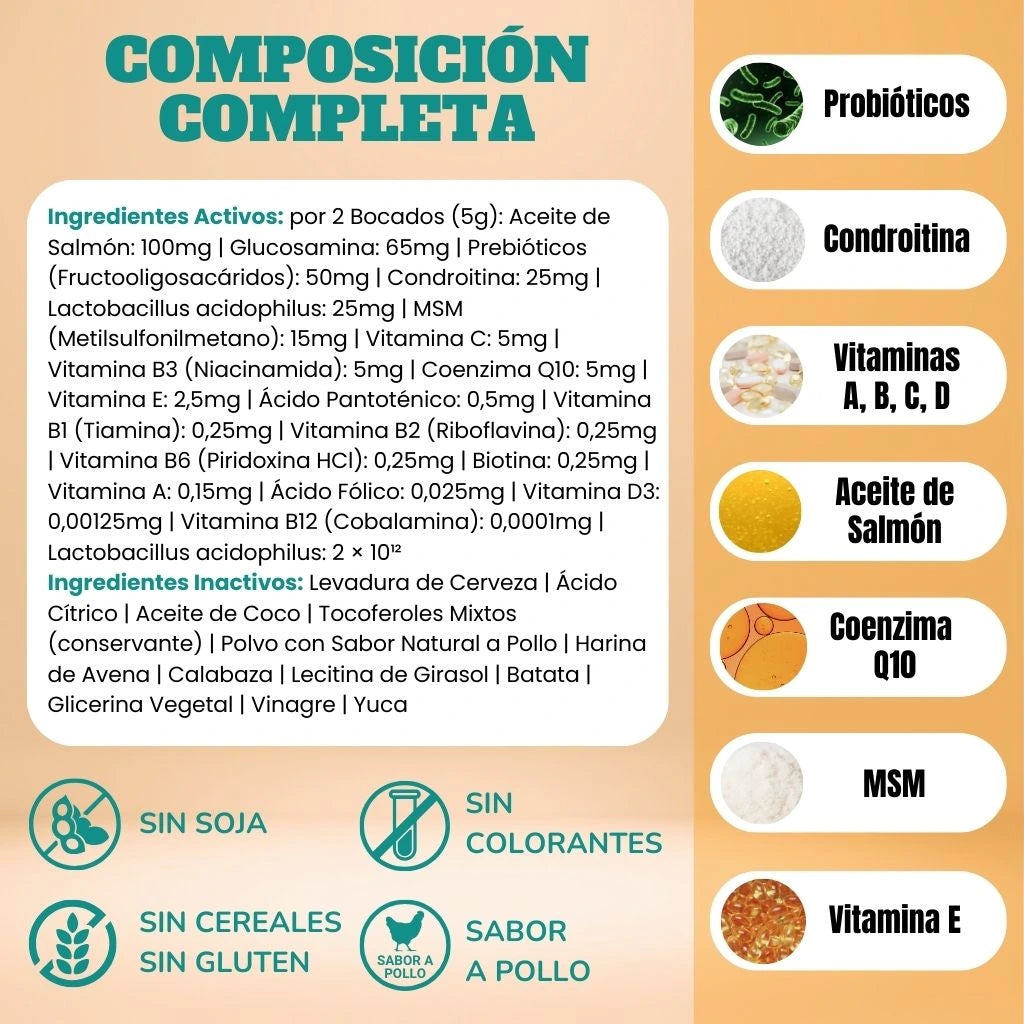 Multivitaminas para perros - Masticables suaves 120 uds