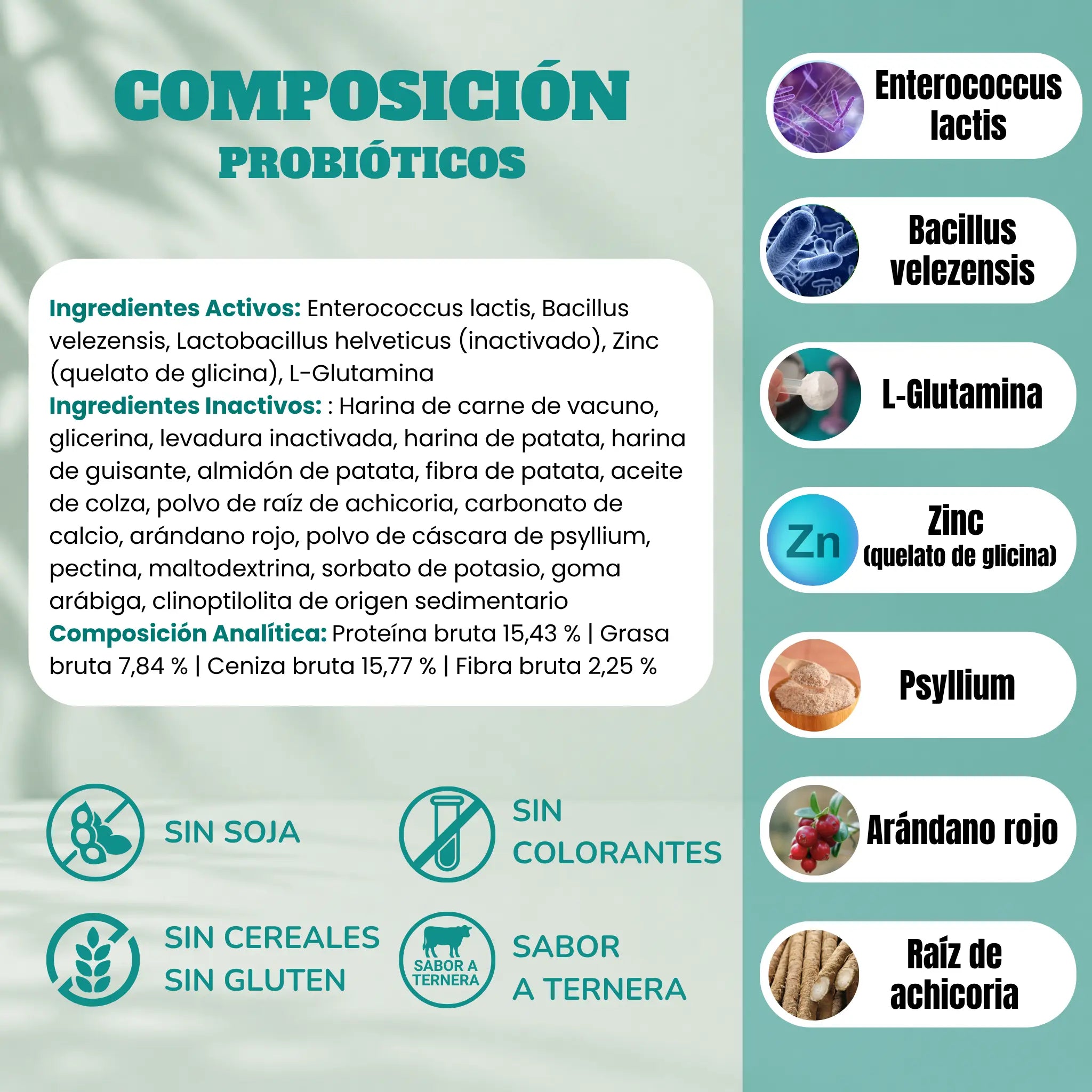 Probióticos para perros -  Masticables suaves 120 uds