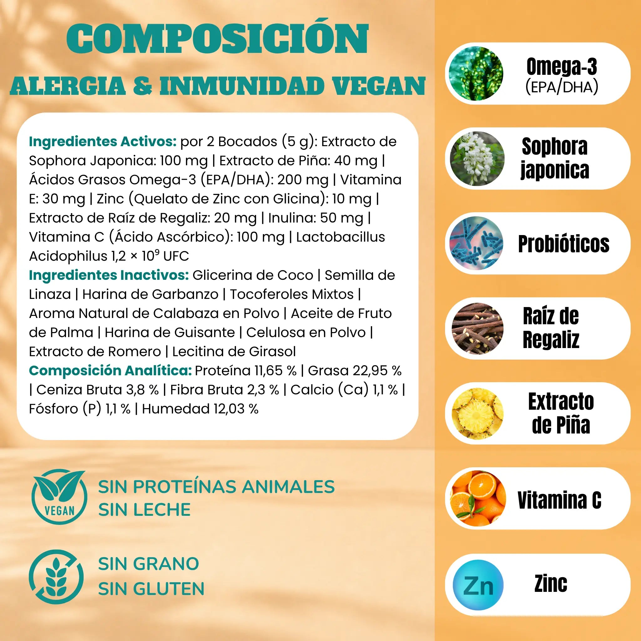 Alergia & inmunidad VEGAN - Masticables suaves 120 uds